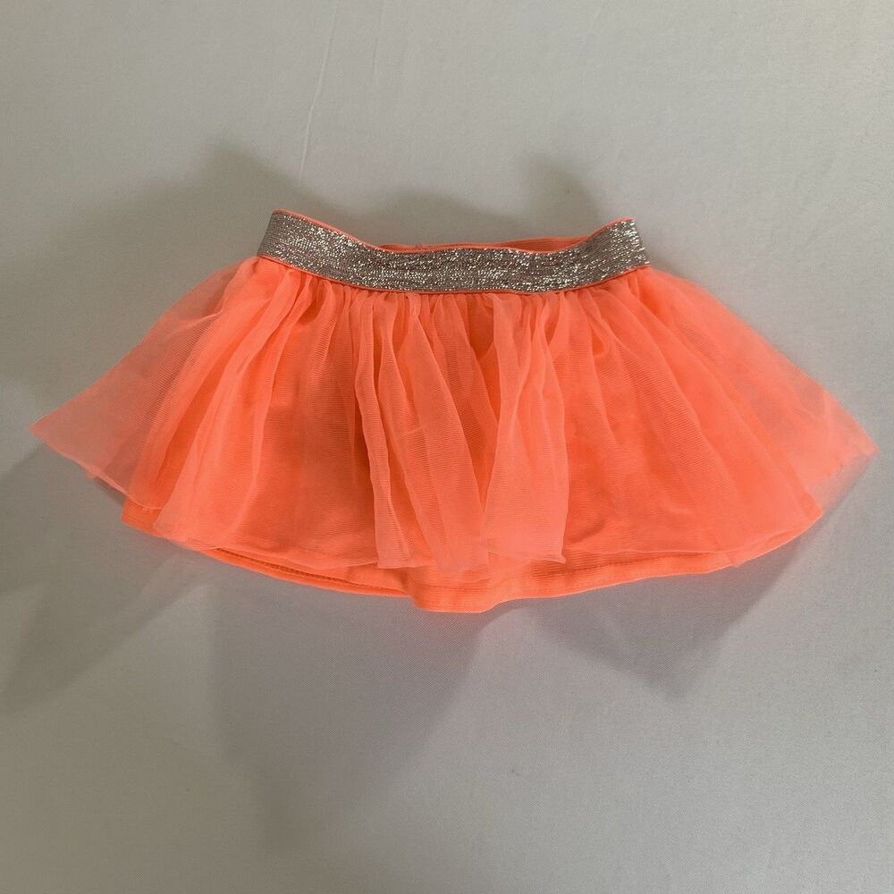 Garanimals Tutu Skirt Skirt Baby Girl 0-3 Months Bright Coral Orange Sparkle Fun